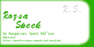 rozsa speck business card